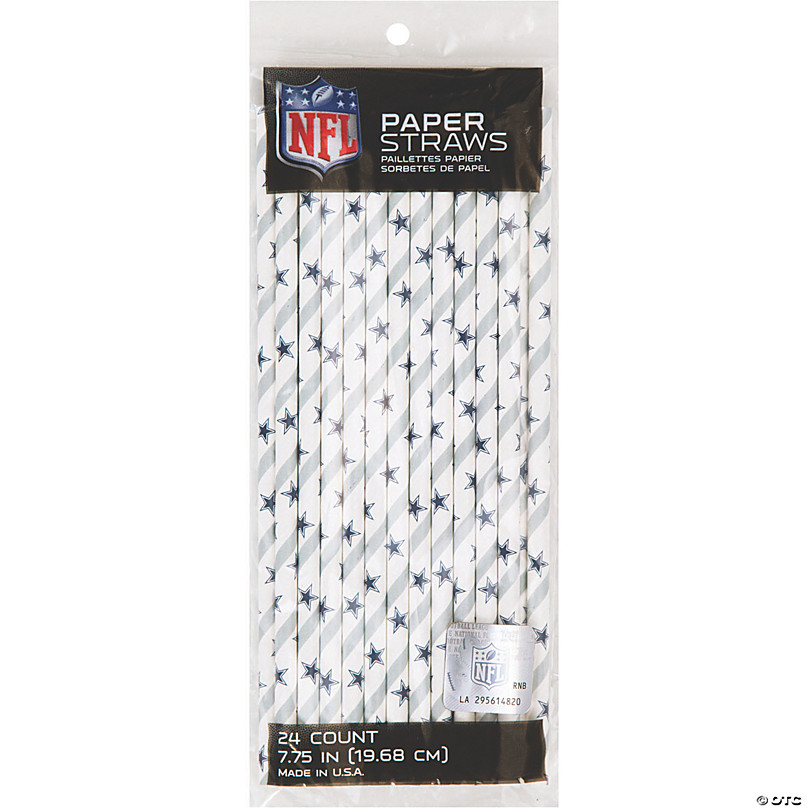 Dallas Cowboy Straws 