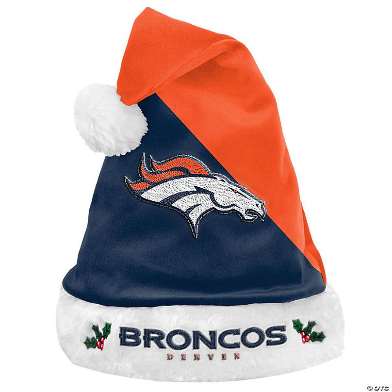 Denver Broncos NFL Golden Skull Santa Hat And Logo Christmas Ugly Sweater  For Men And Women - Freedomdesign