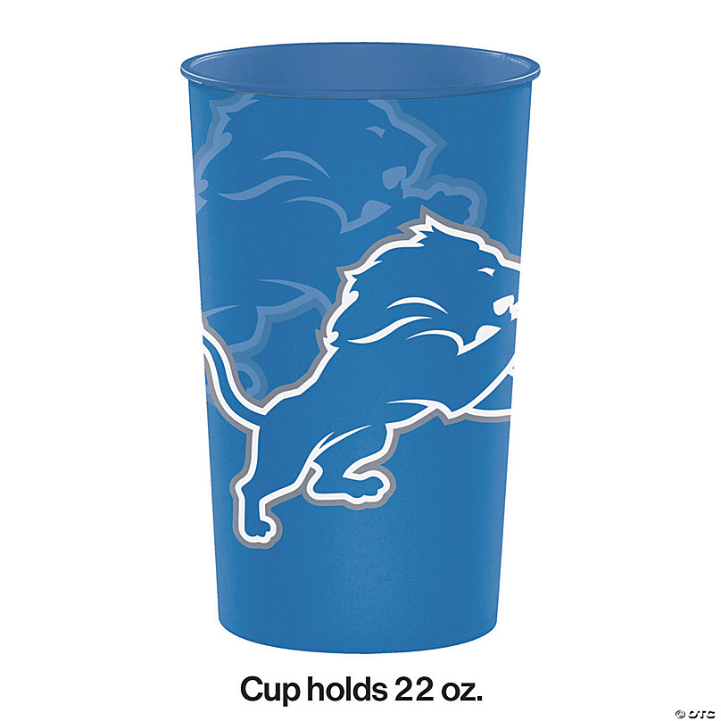 20oz Detroit Lions tumbler with box, lid and straw