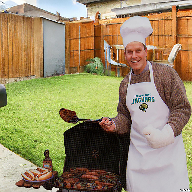 NFL Football Jacksonville Jaguars Sports Fan BBQ Grilling Apron Grey Trim