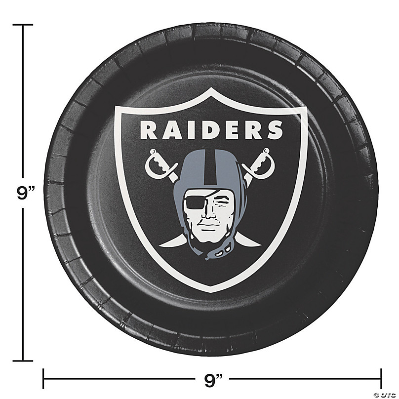 Las Vegas Raiders Game Day Party Supplies Kit for 8 Guests 