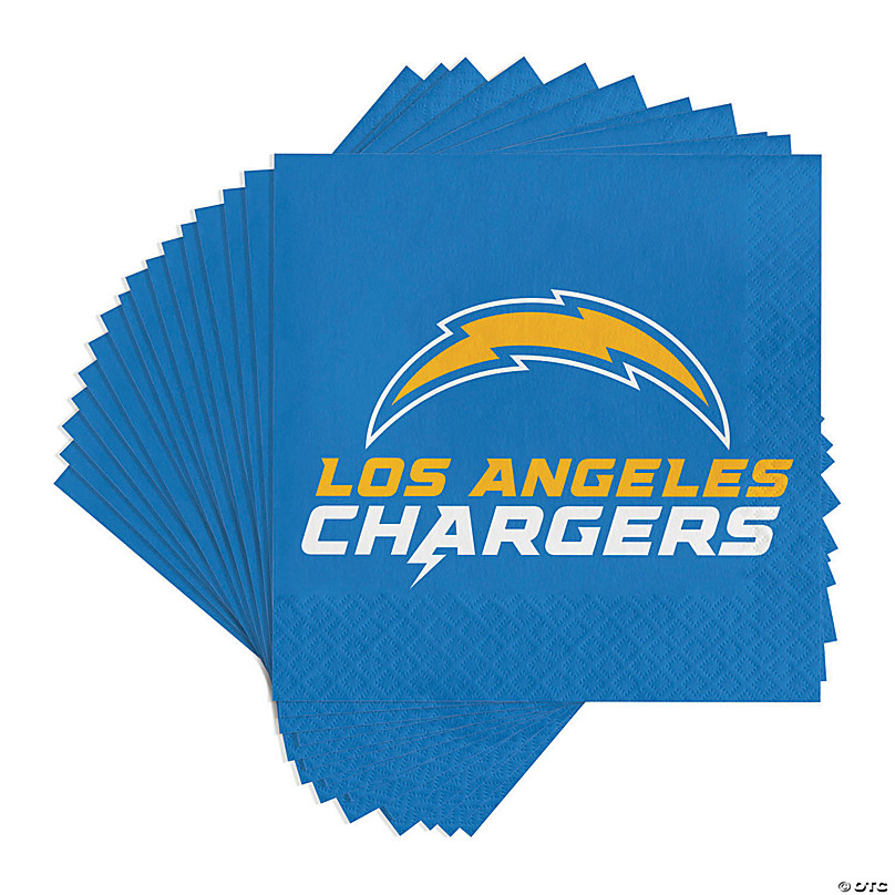 : Trendware Los Angeles Chargers Paper Plate and Napkin Party Kit,  Serves 16 : Home & Kitchen