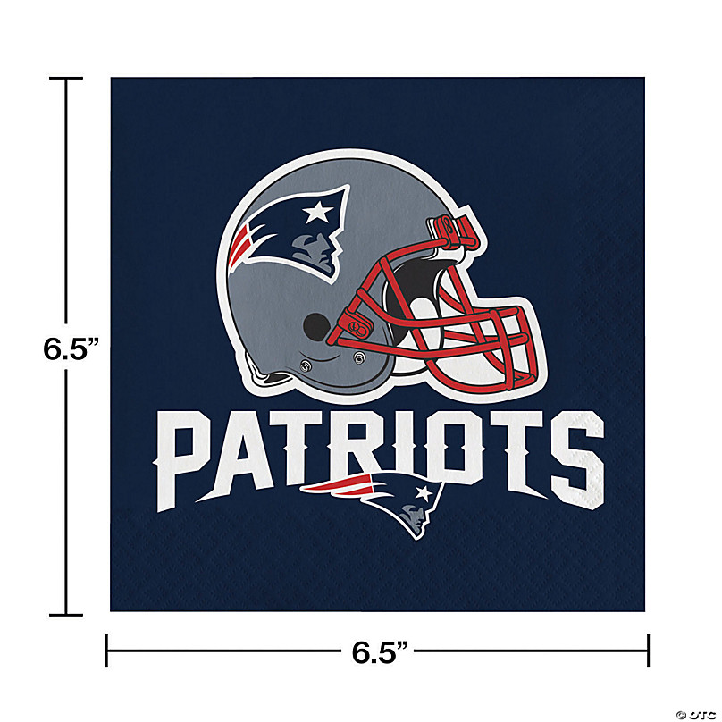 Trendware New England Patriots Paper Plate and Napkin Party Kit, Serves 16