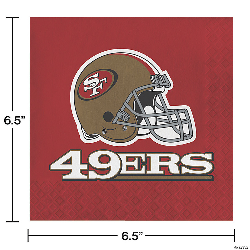 Nfl San Francisco 49Ers Game Day Party Supplies Kit - 8 Guests