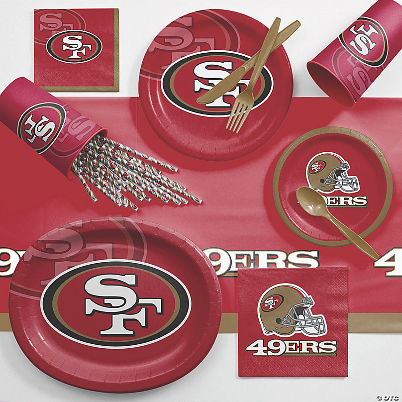 San Francisco 49ers Plates Napkins Cups Balloons 8 Guests