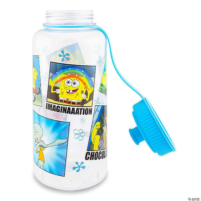 Silver Buffalo Nickelodeon SpongeBob SquarePants Memes Water Bottle With  Sports Cap | 34 Ounces