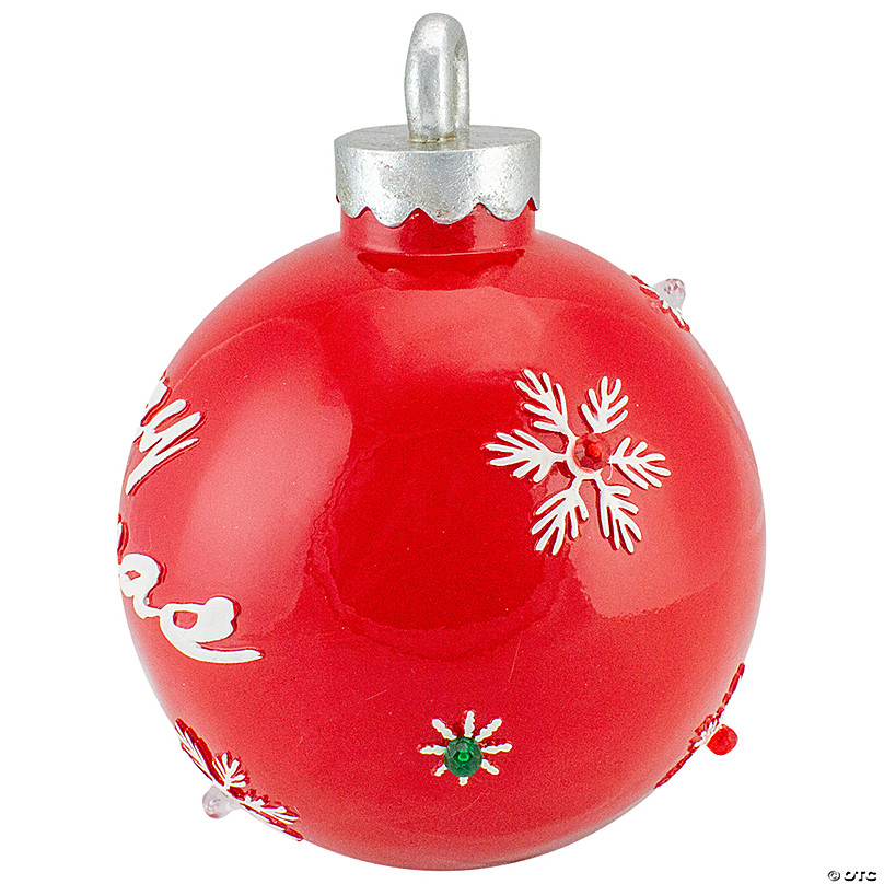 Northlight 11.25 Red and Green Christmas Tree Cut-Out with Miniature  Ornaments Tabletop Decoration