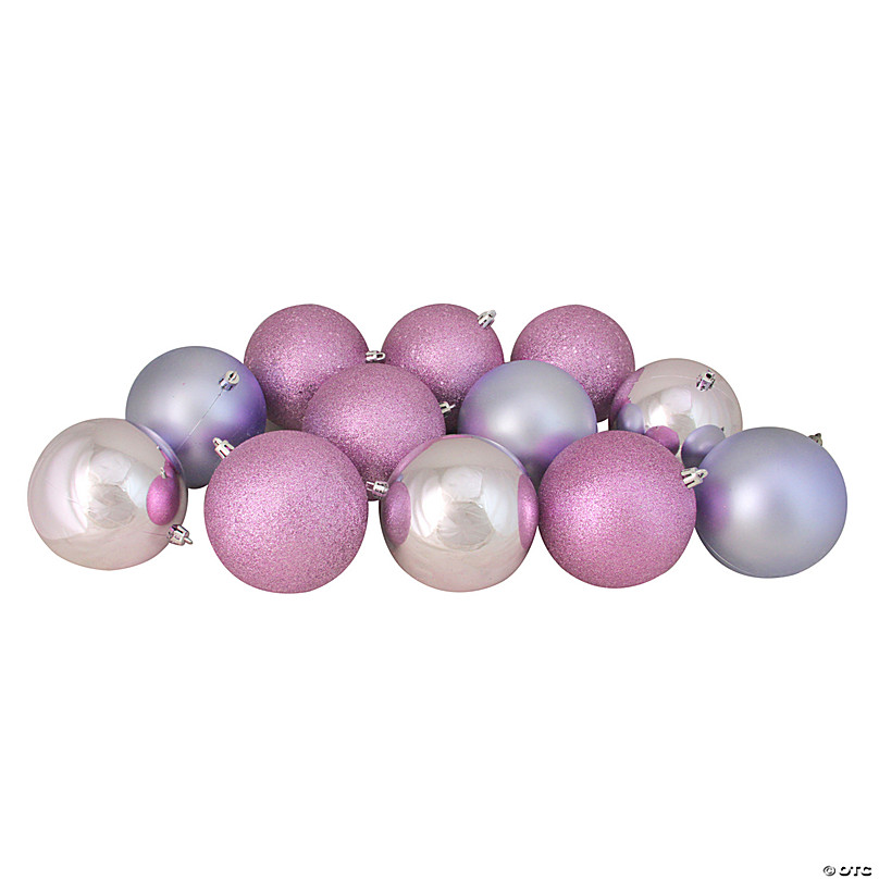 Melrose 12ct Cream Iridescent Glass Christmas Ball Ornaments 4 (101mm)