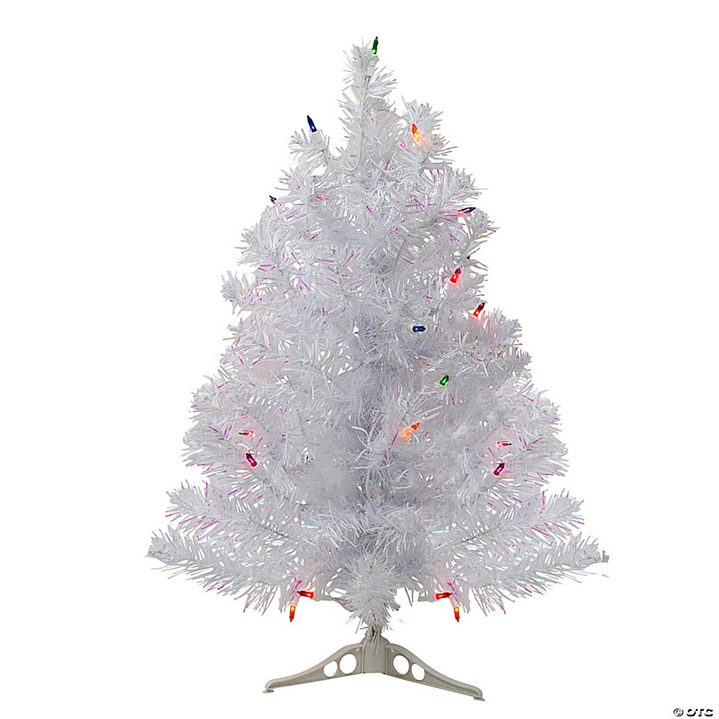 Northlight 2' Lighted Rockport White Pine Artificial Christmas Tree Green Lights