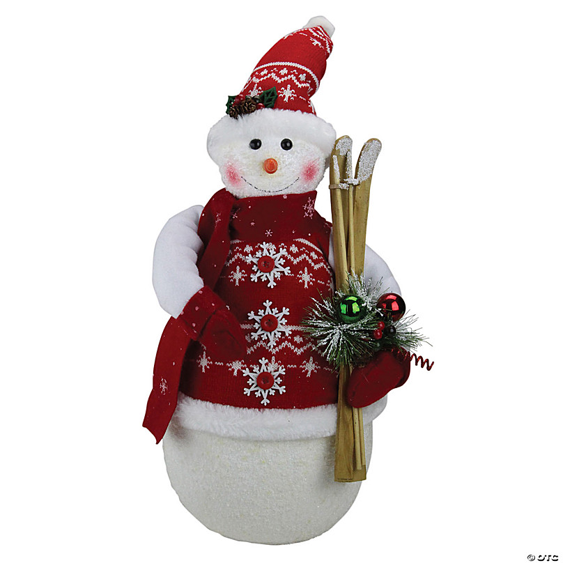 Northlight - 20 Red and White Sparkling Snowman Christmas Figurine