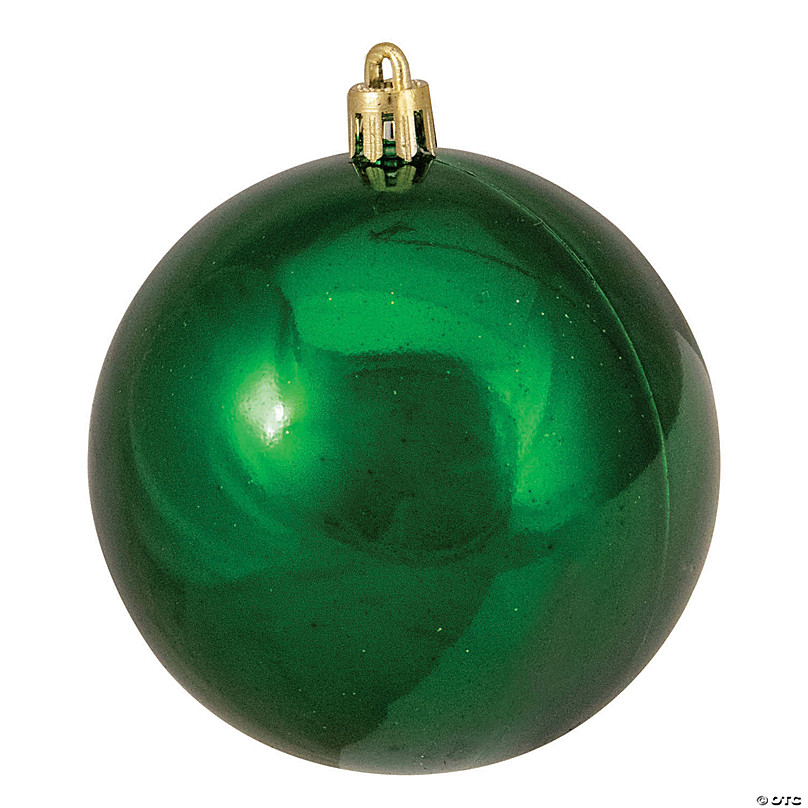 Northlight 32ct Xmas Green Shatterproof 4-Finish Christmas Ball Ornaments  3.25 (80mm)
