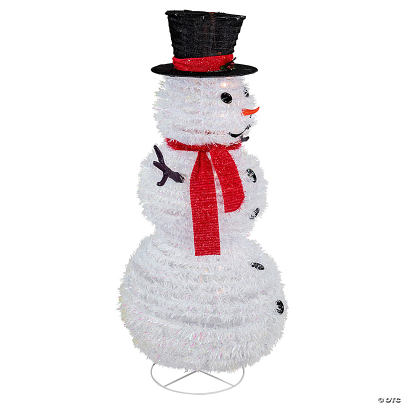 Northlight 4' Lighted Pop-Up Snowman Outdoor Christmas Decoration ...