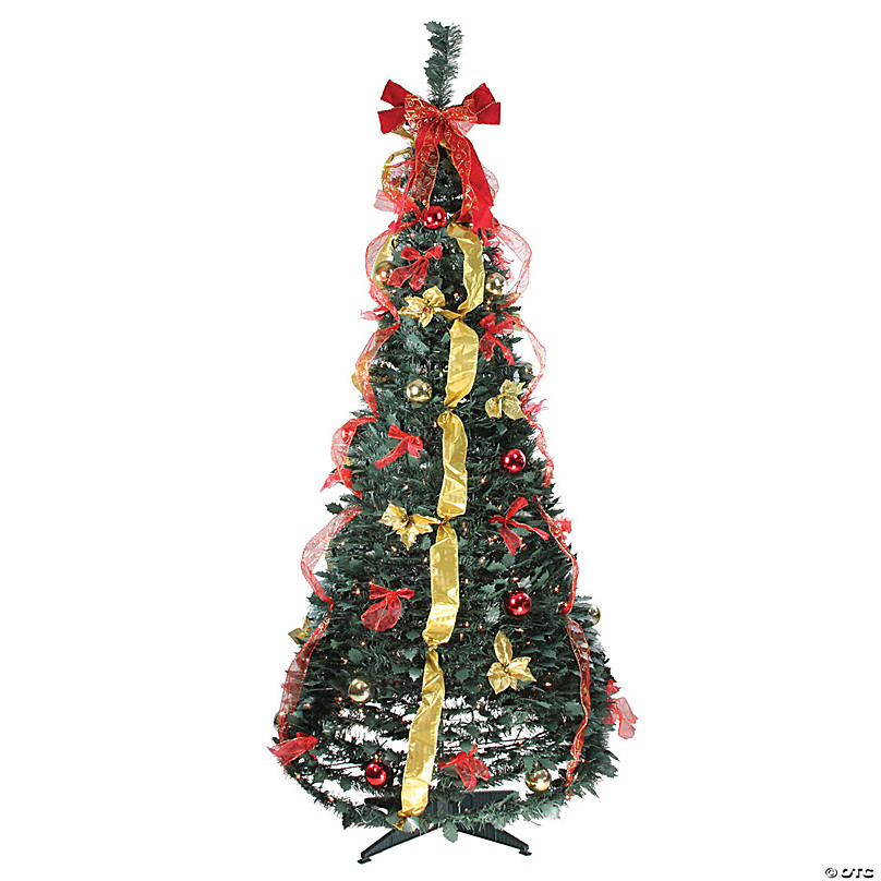 northlight seasonal red & green lighted christmas tree