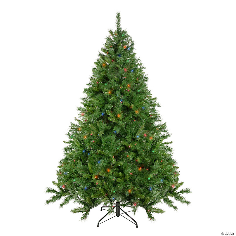 Northlight 7.5' Pre-Lit Iridescent White Alaskan Pine Artificial Christmas  Tree - Clear Lights | Oriental Trading