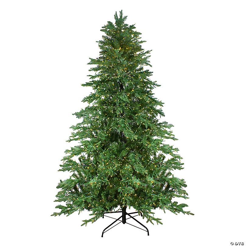 Northlight 7.5' Pre-Lit Medium White Iridescent Pine Artificial Christmas Tree - Multi-Color LED Lights 31752257