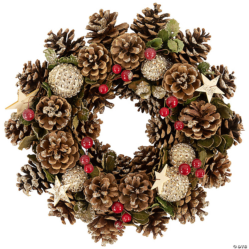 Northlight 6.5' Pine, Berry & Pinecone LED Twig Garland