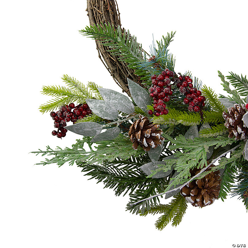 23 Faux Pine Stems With Cone Faux Pine Greenery Stems 