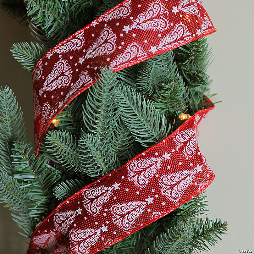 Red and White Christmas Tree Ribbon Bundle