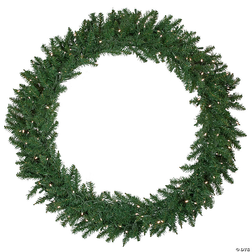 National Tree Company 36 Decorative Collection Cozy Christmas Wreath with Red and Clear Lights
