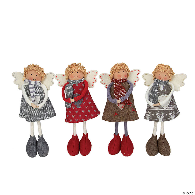 Northlight Set of 4 Standing Angel Sisters Christmas Decor 9