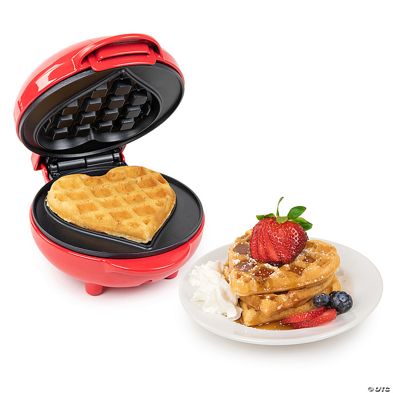 Nostalgia My Mini Personal Electric Waffle Heart Maker