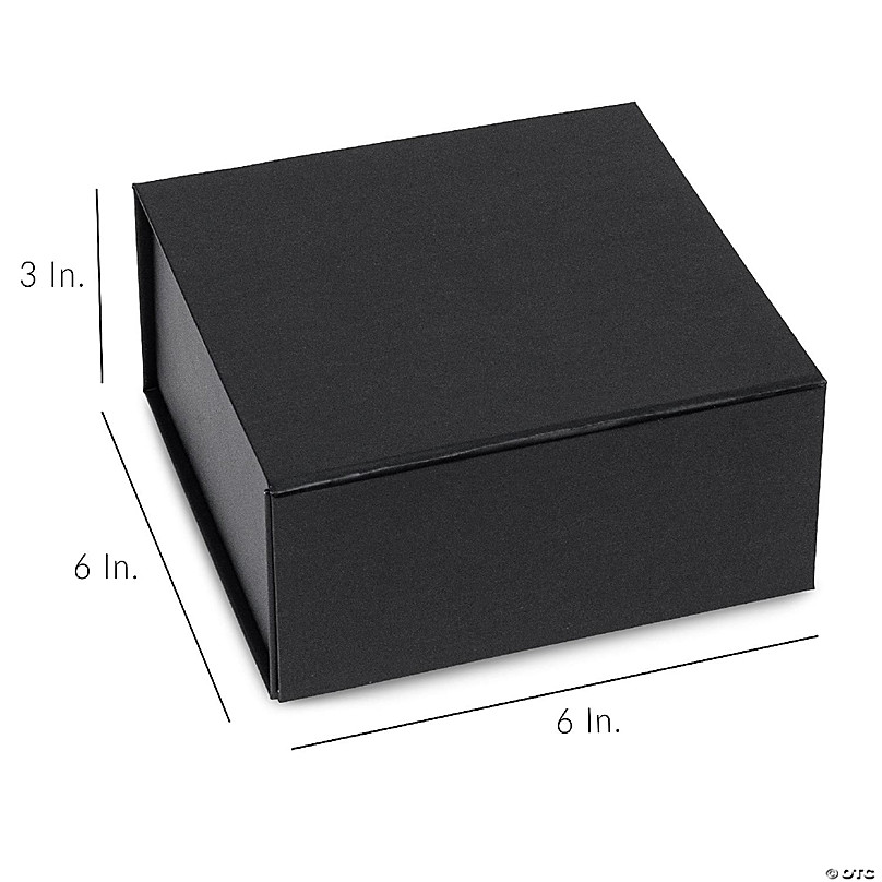 OccasionALL- Black Magnetic Gift Box - 6x6x3 Inch 1 Piece