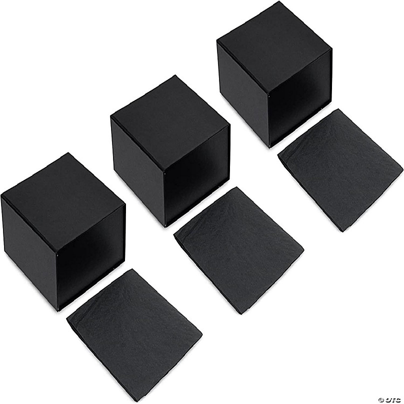 Black Magnetic Closure Gift Box, 10x10x4.5, 3 Pack