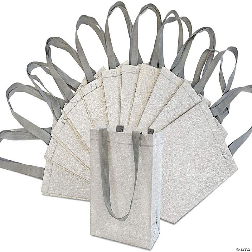 Silver Gift Bags - 3 Count