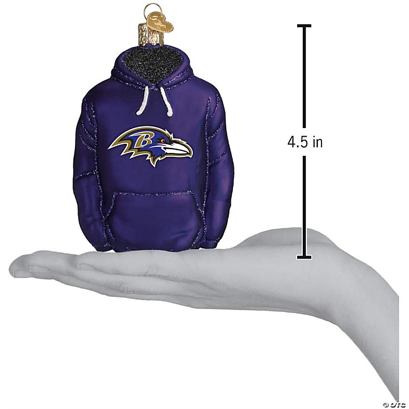 Old World Blown Glass Christmas Ornament - Baltimore Ravens Hoodie