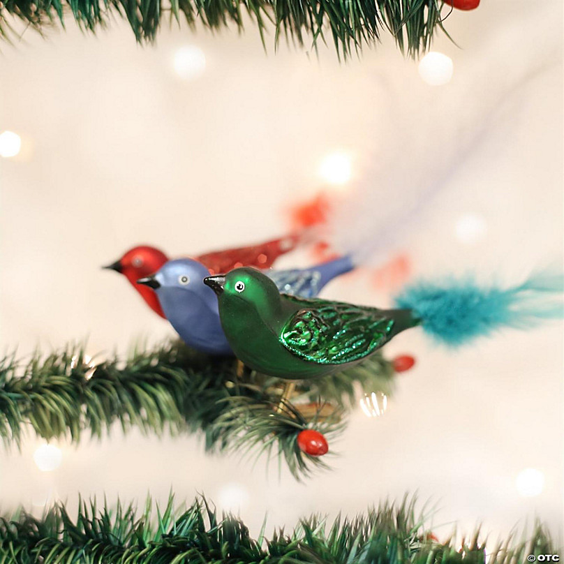Old World Christmas Brilliant Songbird Glass Ornament, Color May Vary -Pack  of 1