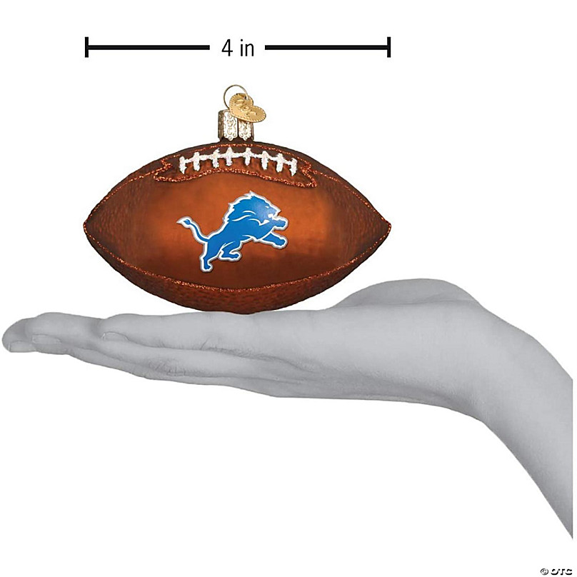 Detroit Lions Logo NFL Metal Plate Holiday Christmas Tree Ornament