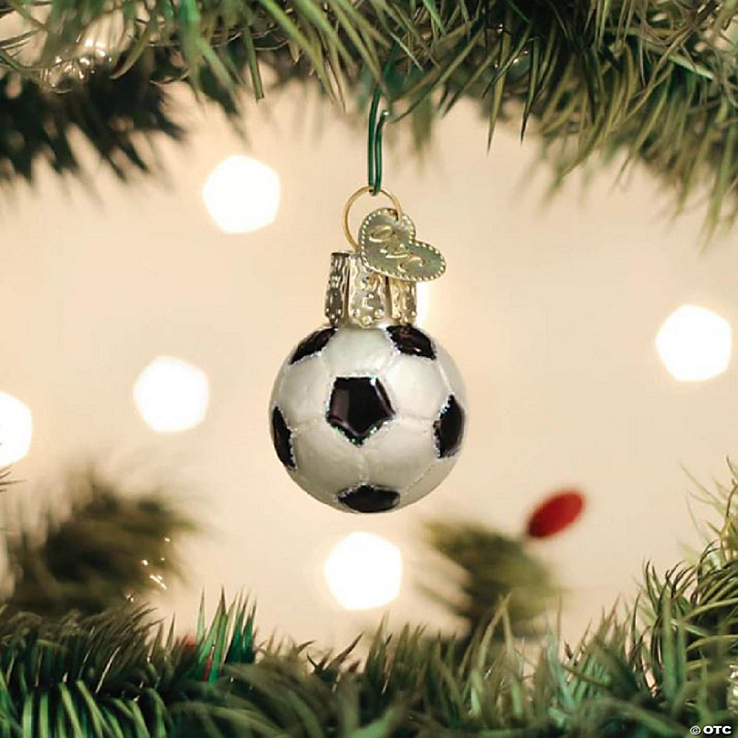 Old World Christmas Gumdrops Mini Soccer Ball Glass Ornament 1.5 inch  Miniature Oriental Trading