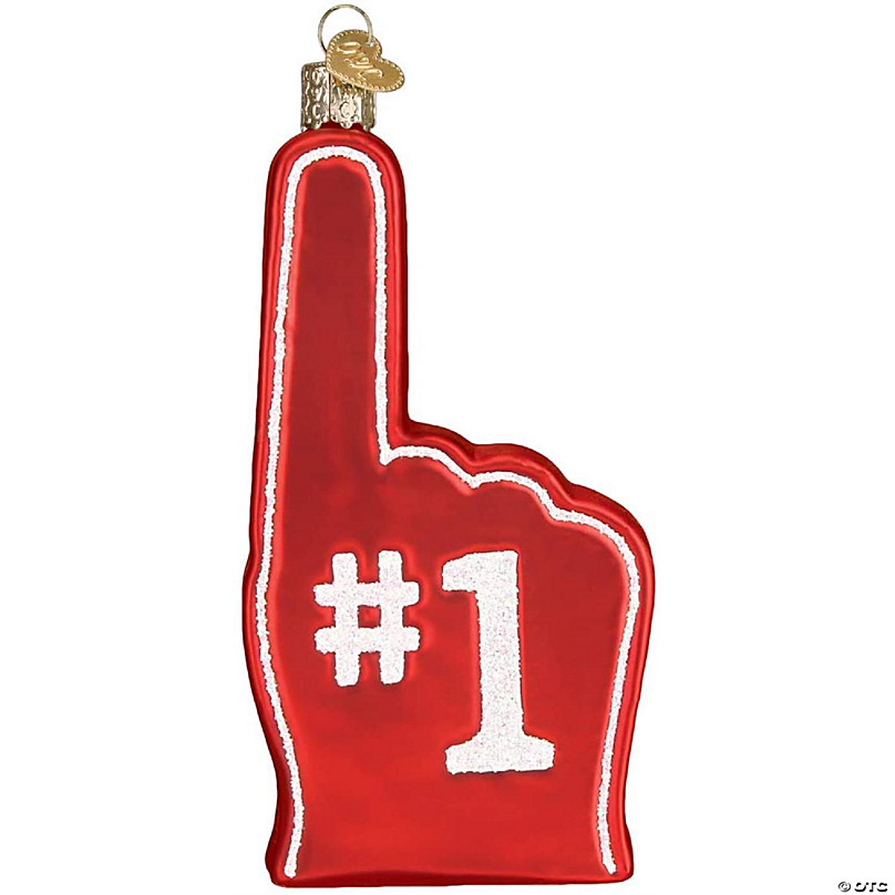 Old World Christmas Kansas City Chiefs Foam Finger Ornament For Christmas  Tree