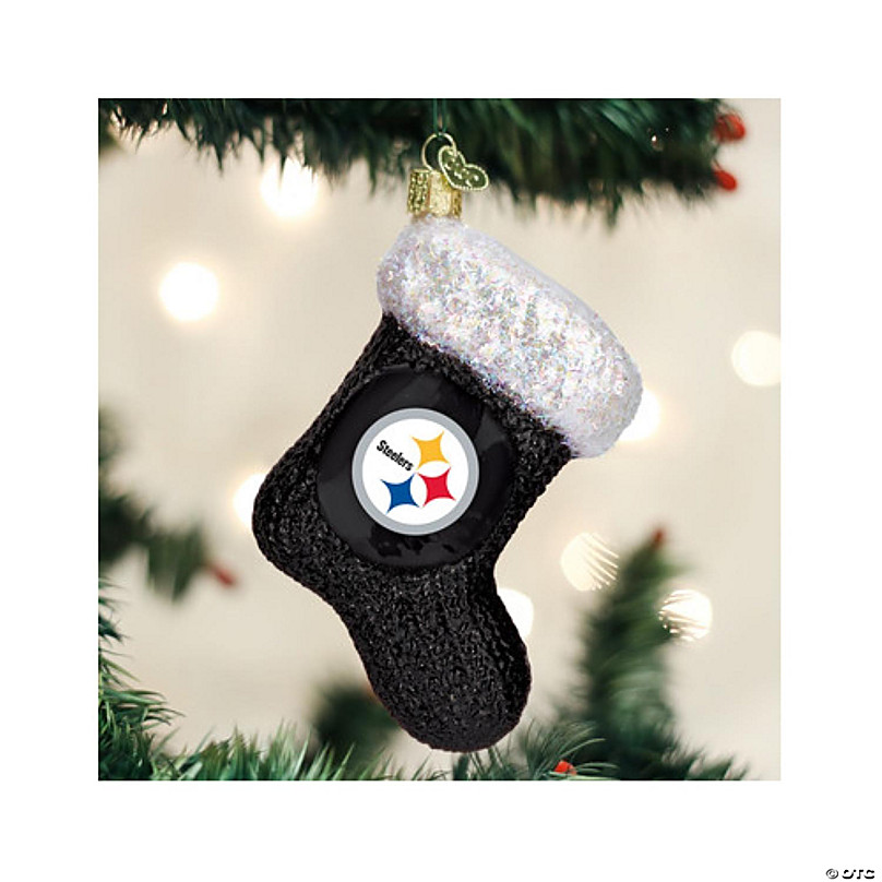 Pittsburgh Steelers NFL Let's Go Skull Christmas Ornament Custom