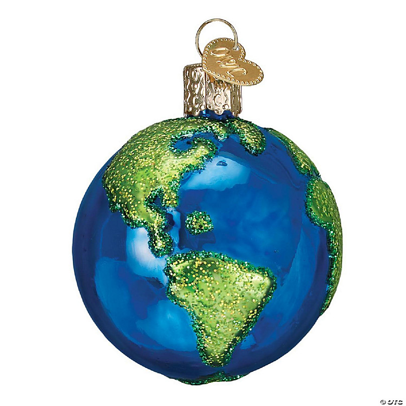 Old World Christmas Planet Earth Glass Tree Ornament 22038 FREE BOX Space  New