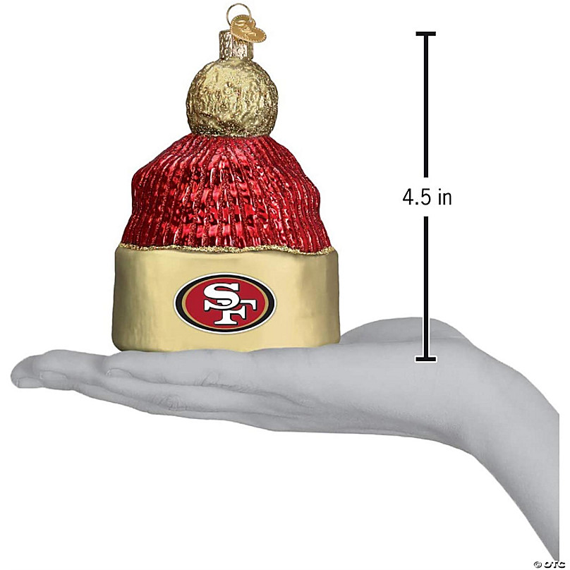 WOW! HAND CRAFTED SAN FRANCISCO 49ERS WOODEN SANTA CLAUS TREE ORNAMENT