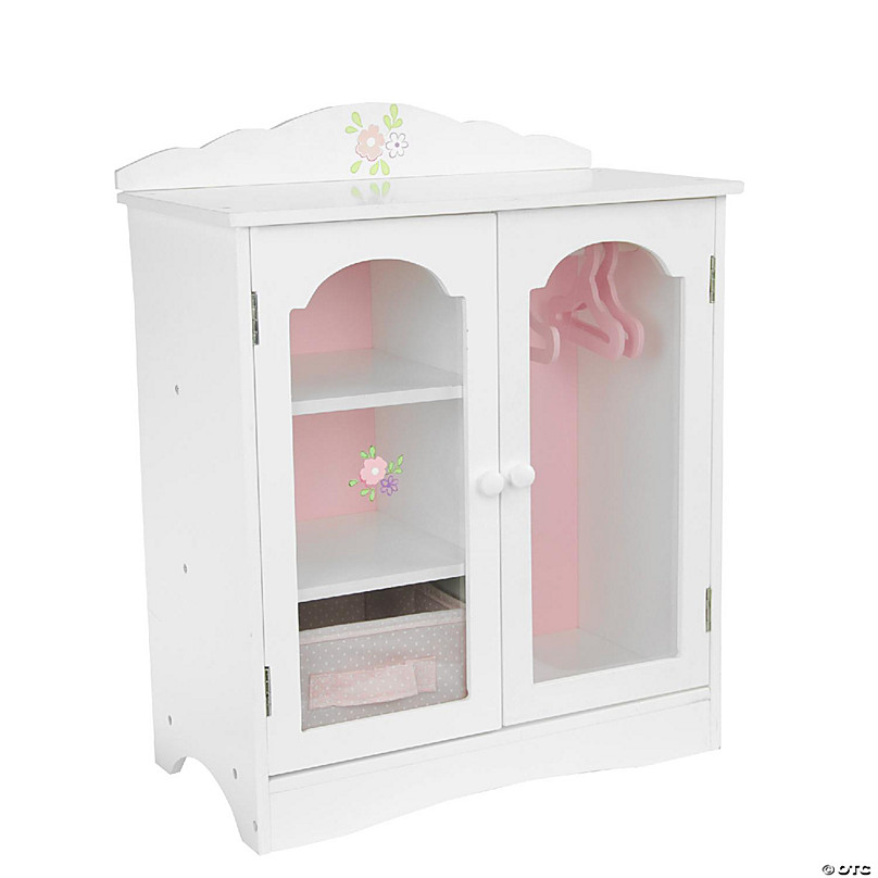 Goplus 28 inch Pink Doll House w/Furniture Gliding Elevator Rooms 3 Levels  Young Girls Toy at