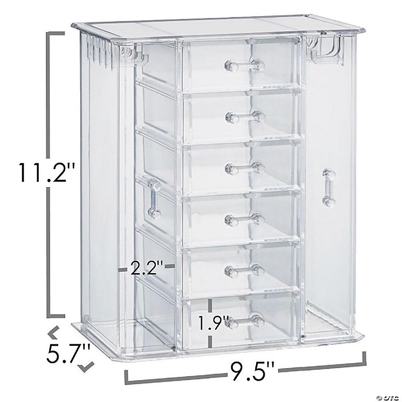 OnDisplay 6 Drawer Acrylic Jewelry Cabinet Organizer