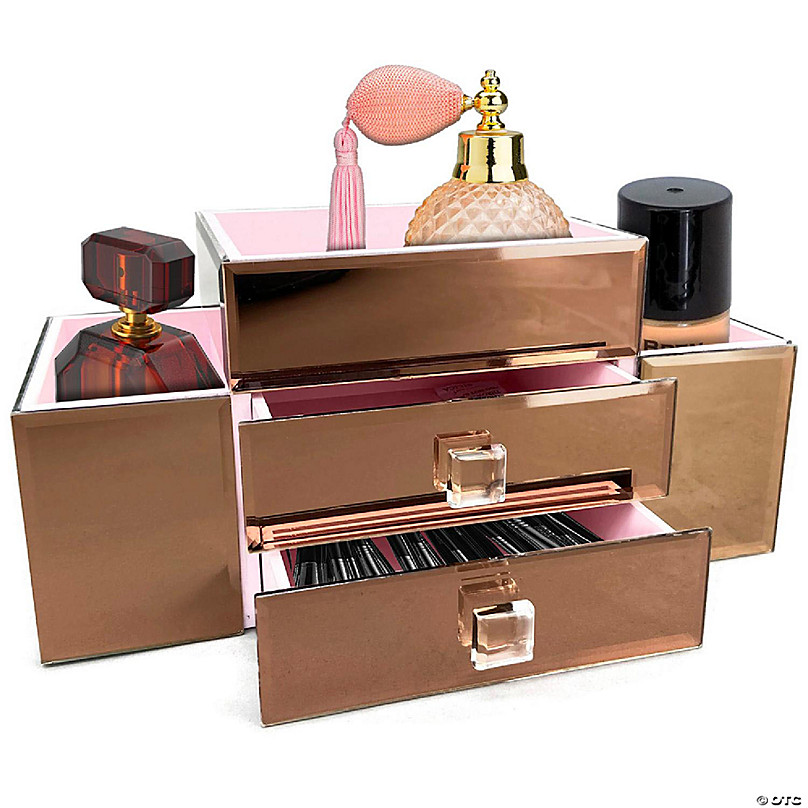 https://s7.orientaltrading.com/is/image/OrientalTrading/FXBanner_808/ondisplay-emma-2-drawer-tiered-mirrored-glass-makeup-jewelry-organizer-rose-gold~14313560.jpg