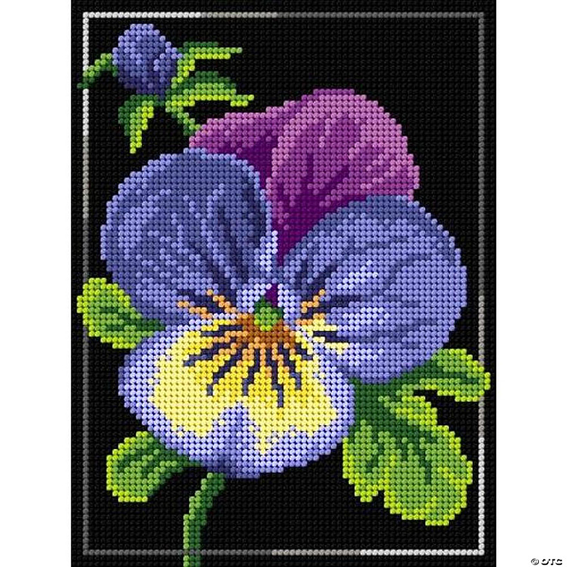 Orchidea Latch-hook Kit on canvas Pansy 4086