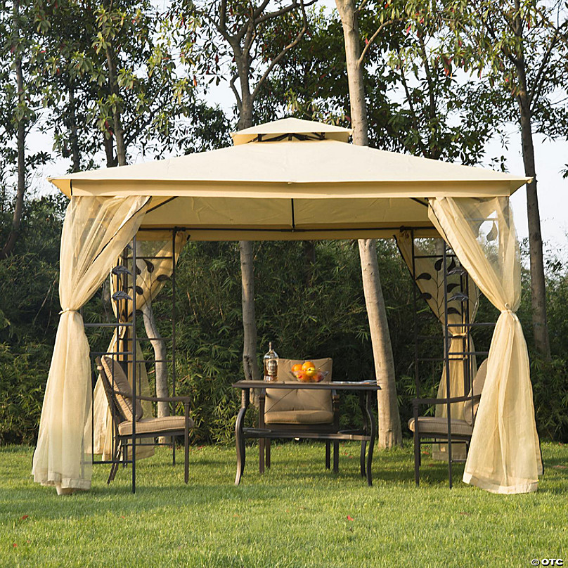 Outsunny 10' x 10' Outdoor Patio Gazebo with Beautiful Polyester