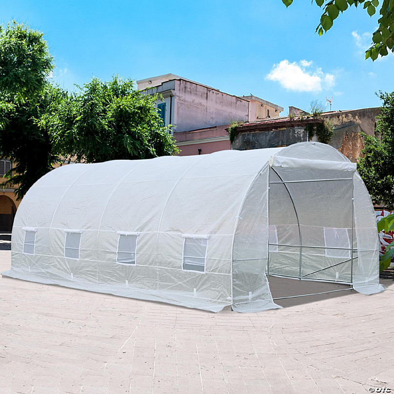 Outsunny 20' x 10' x 7' Tunnel Greenhouse Large Walk-In Warm House