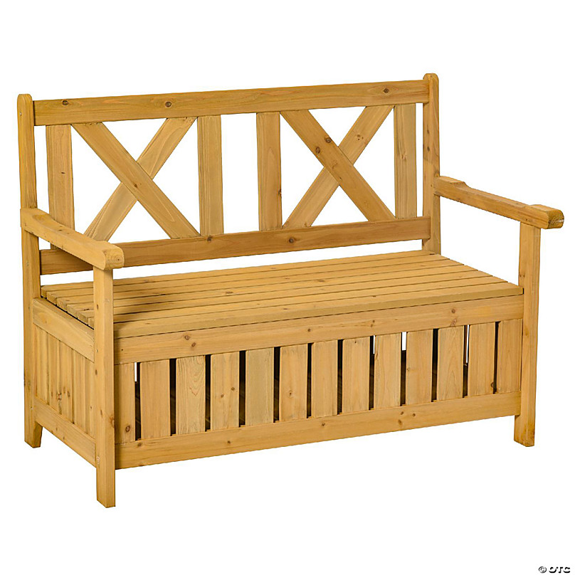 Large Outdoor Bench with X Backs