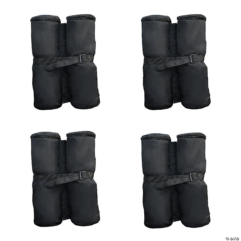 Outsunny 33lbs Canopy Weights Bags for Stability Sandbag Anchor for Gazebo Pop Up Tent Set of 4 Black