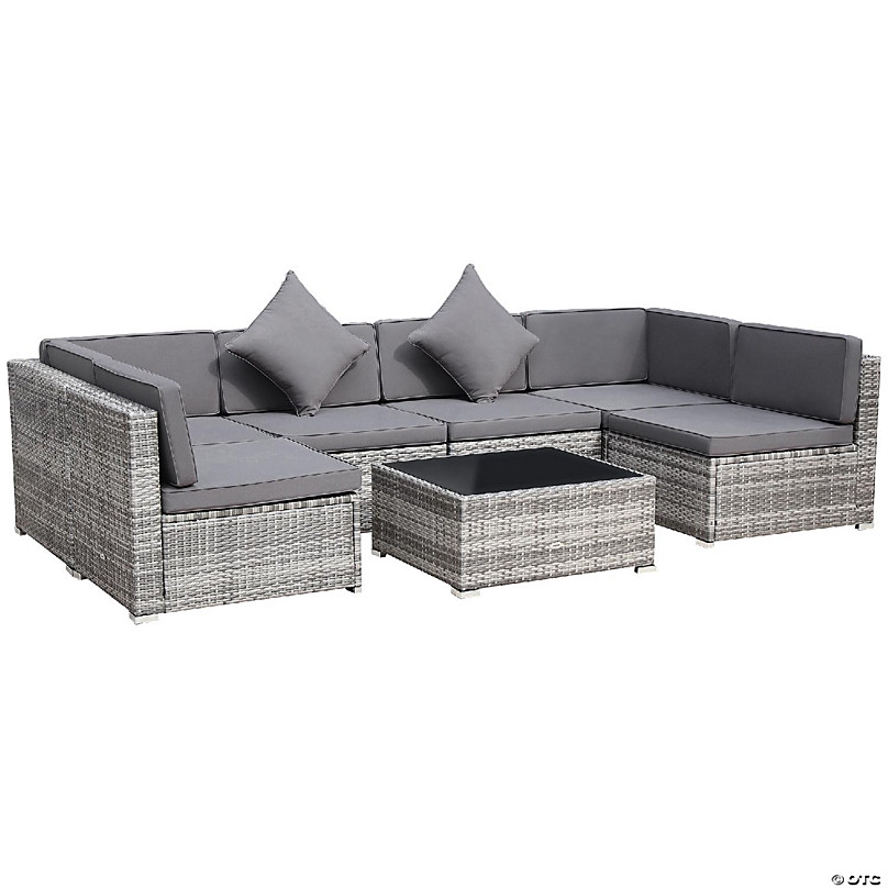 siara 7 piece modern rattan