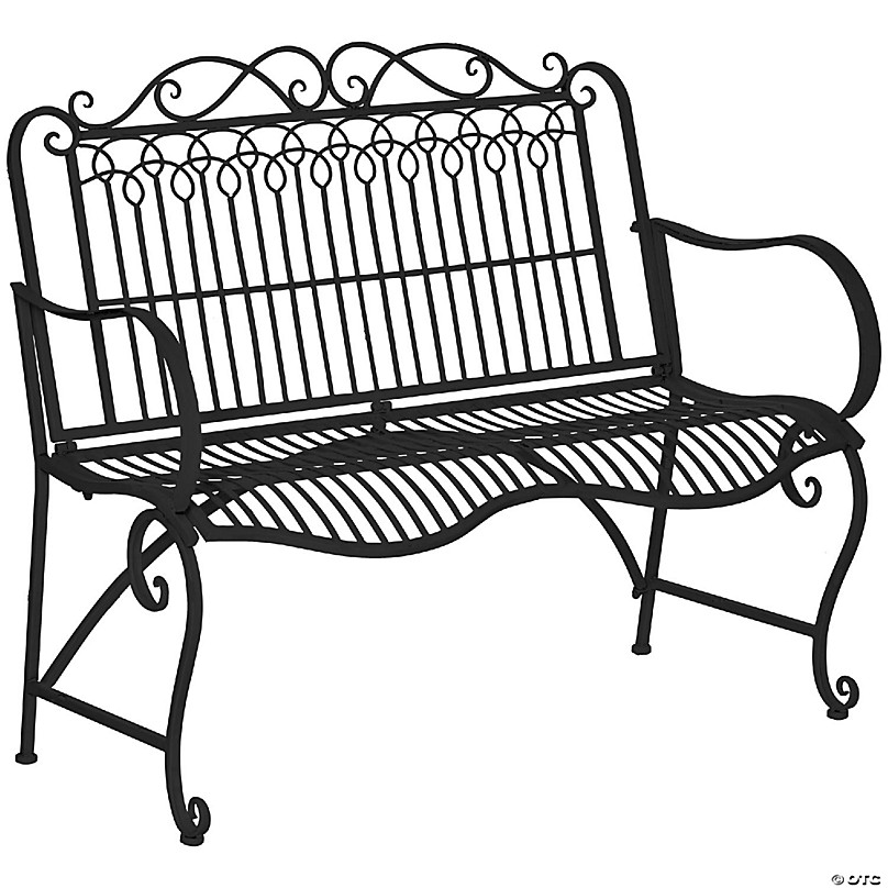 outsunny 2 seater garden bench