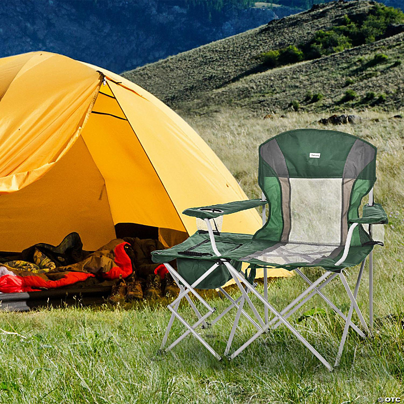 camping chair with two cup holders