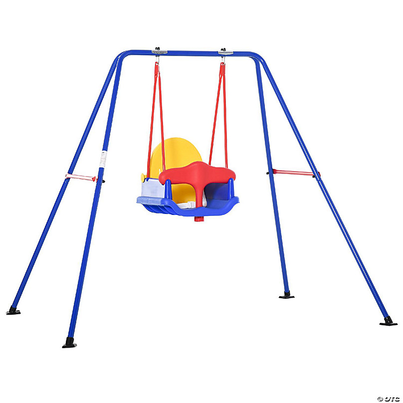Outsunny Metal Toddler Swing Set With, Outdoor Baby Swing Age