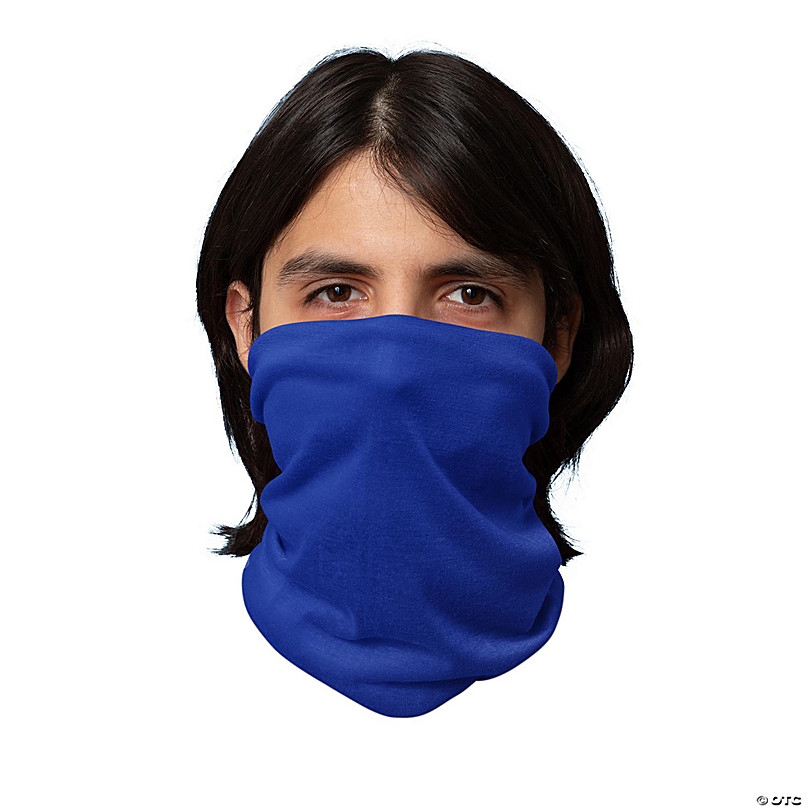 Pack of 3 Face Covering Neck Gaiter Elastic and Microfiber Breathable Tube  Neck Warmer (Royal Blue)