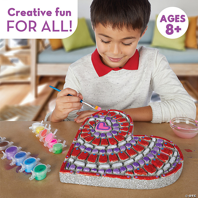 Paint Your Own Stepping Stone: Heart - 14 Piece Kit : Target